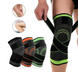 Эластичный компрессионный бандаж Knee Support зелёный наколенник для спорта и активного образа жизни 01671 фото 1