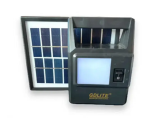 Фонарь GD-8030 портативная система освещения Фонарь + 2 LED лампы + солнечная панель 00794 фото