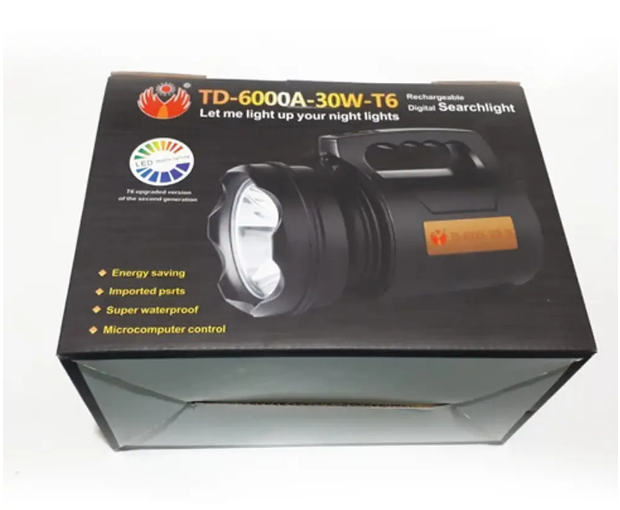 Аккумуляторний ліхтар TD-6000A 30W прожектор 60003 фото