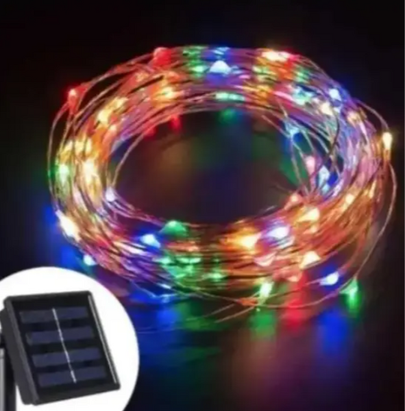 Гірлянда Крапля роси Rgb колір із сонячною панеллю 10m/100led 16911 фото