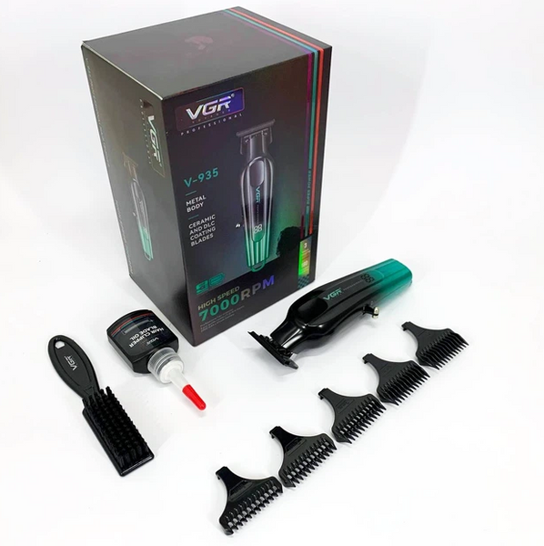 Машинка для стрижки VGR V-935 Black/Green 10644 фото