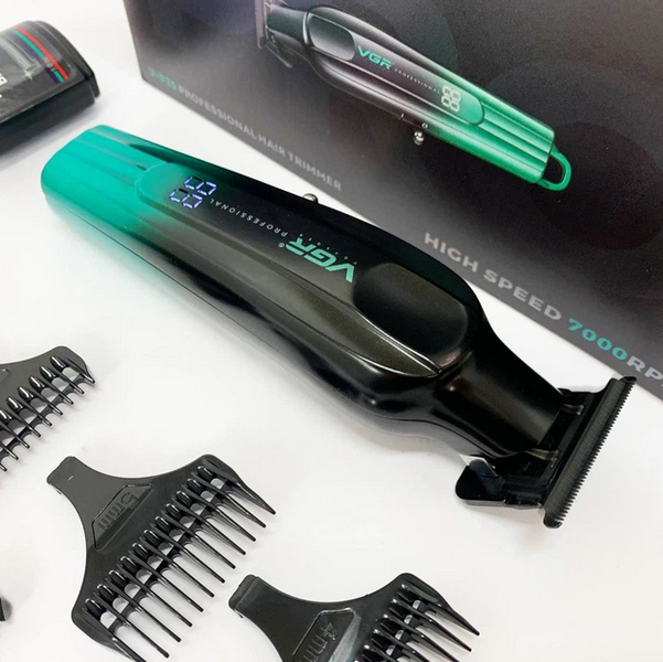 Машинка для стрижки VGR V-935 Black/Green 10644 фото