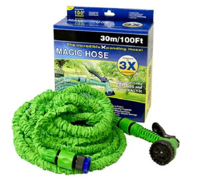Шланг X HOSE 30м для поливання, садовий шланг із розпилювачем xhose, стрейч шланг Ікс-Хоз  02063 фото