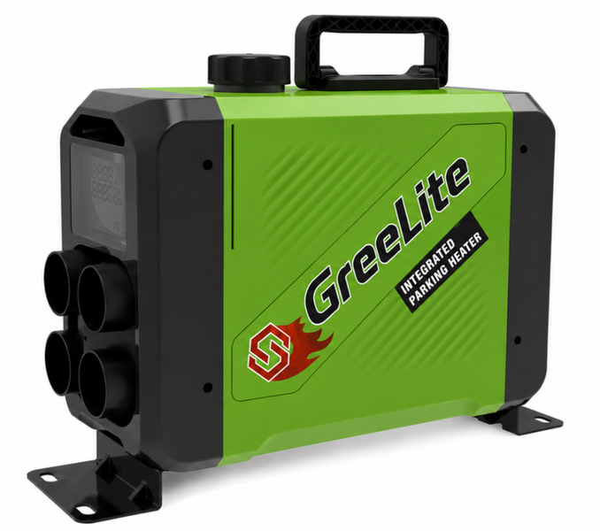 Переносной автономный дизельный обогреватель воздушный отопитель Greelite 12v 5 кВт автономка 08404 фото