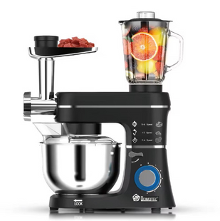 Кухонный комбайн Domotec R.6676B 5 в 1, 6,2 л, планетарный миксер, мясорубка, блендер, 6 скоростей. 09328 фото