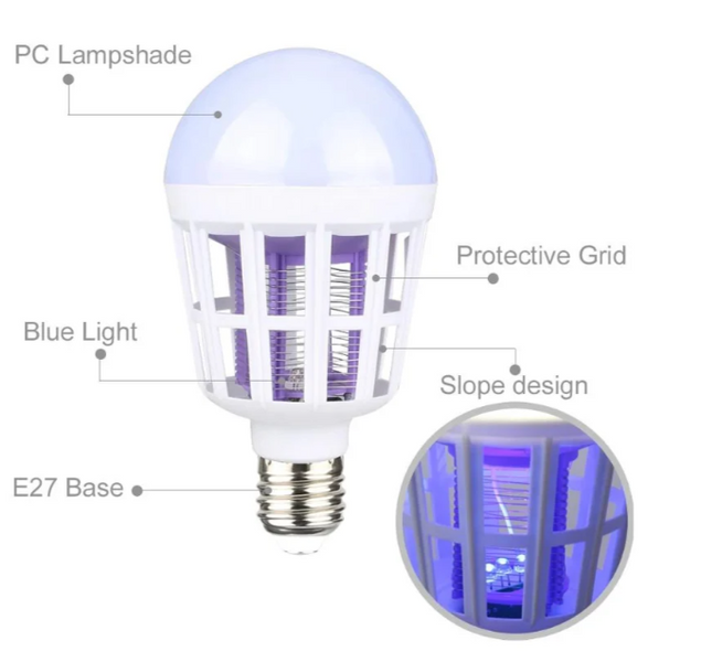 Отпугиватель Pest repeller light стробоскоп лампочка Е27 уничтожитель насекомых 05294 фото